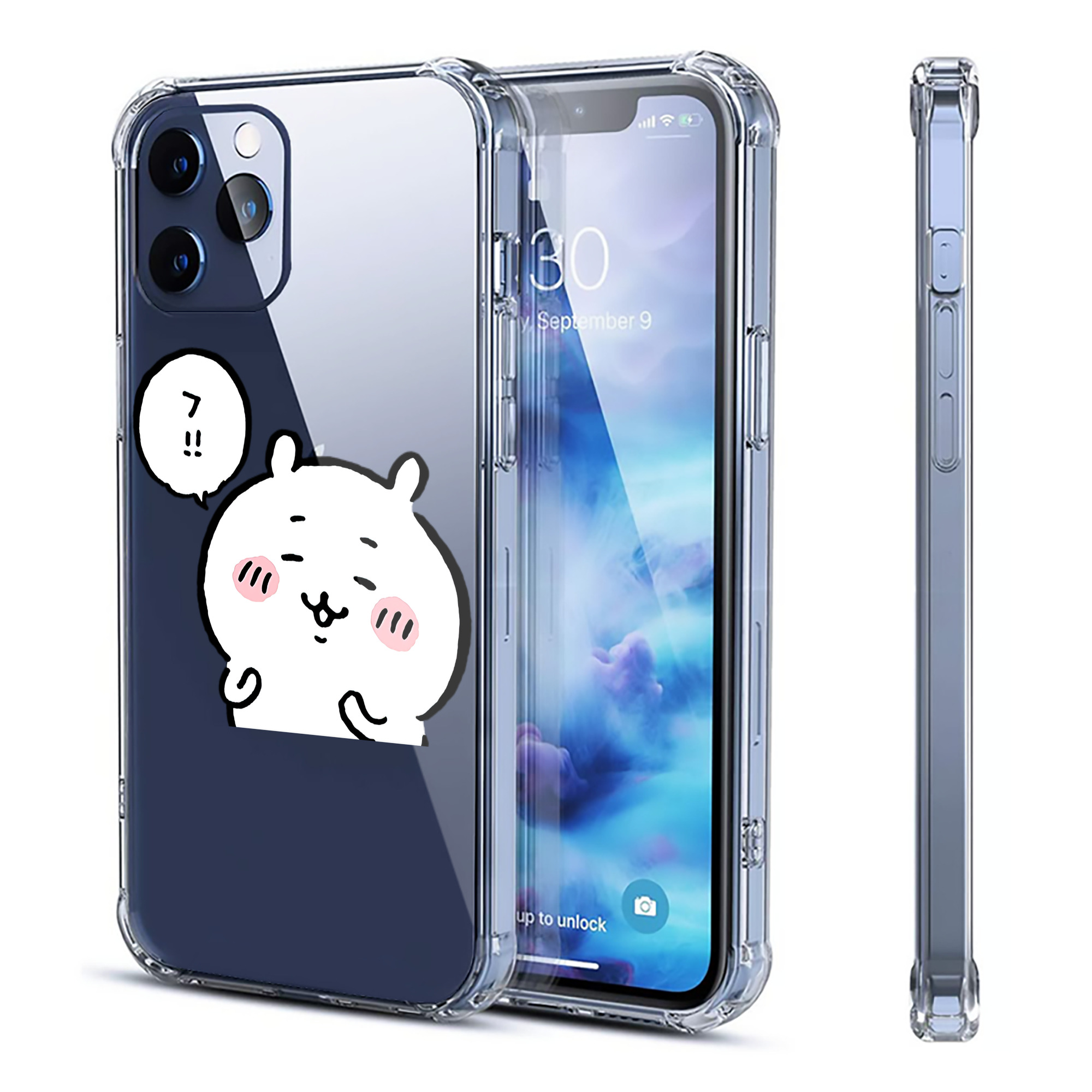 （画像用） ちいかわ ちいかわ Chii-kawa chiikawa 【iPhone 12シリーズ対応】透明スマホケース（クリアソフトケース）